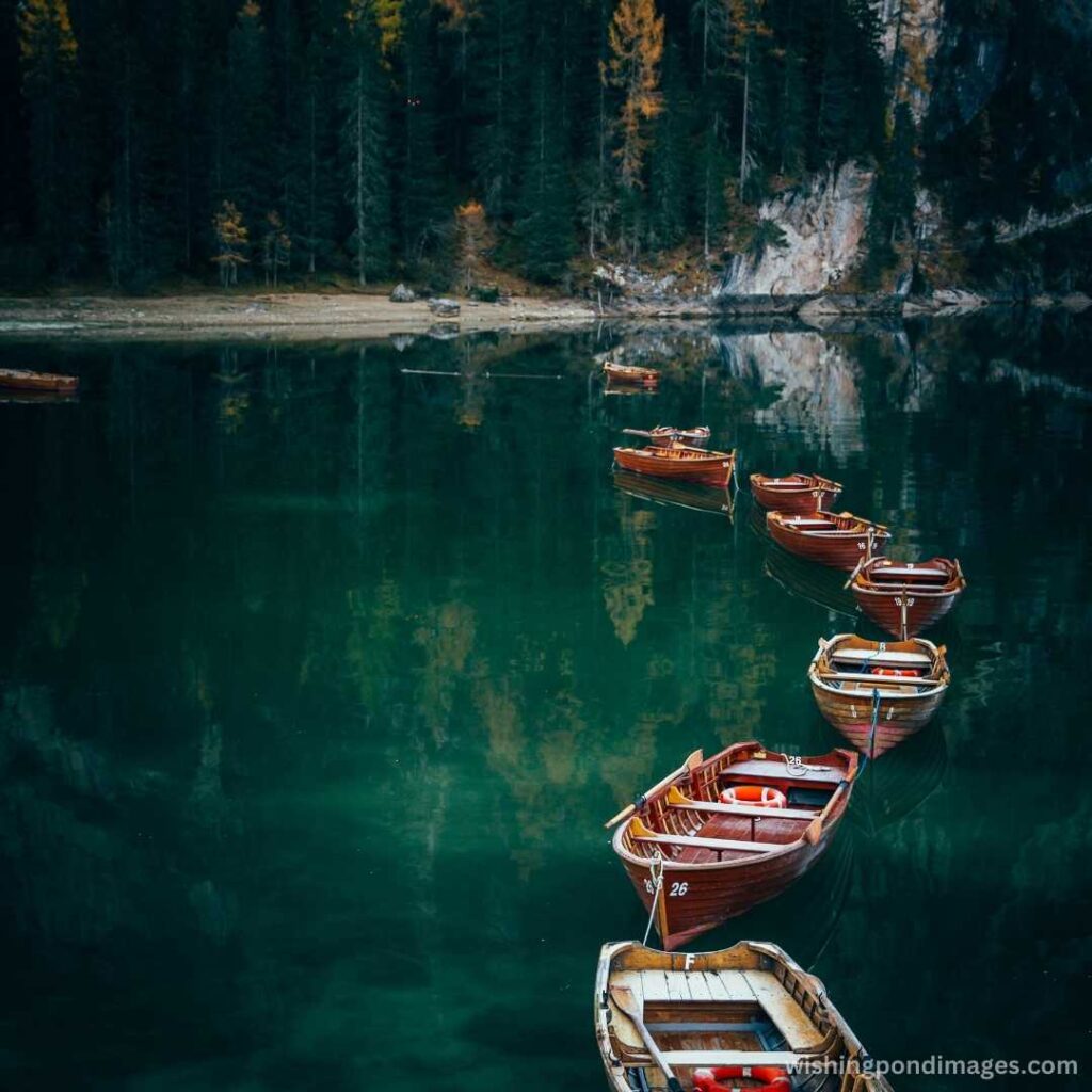 A number of boats in the lake - Nature Images