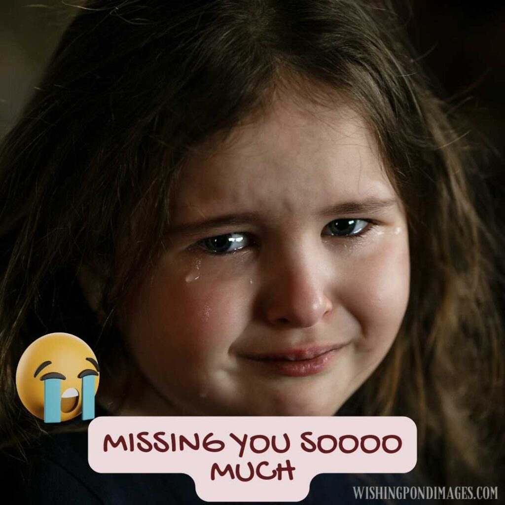 A sad little girl in tears