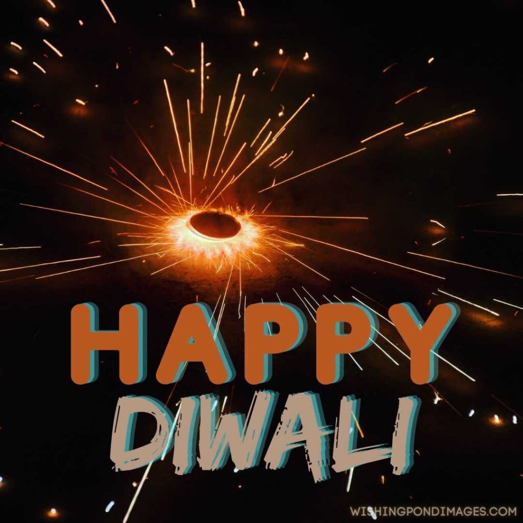 Happy Diwali Image of firecracker chakkri - Happy Diwali Image