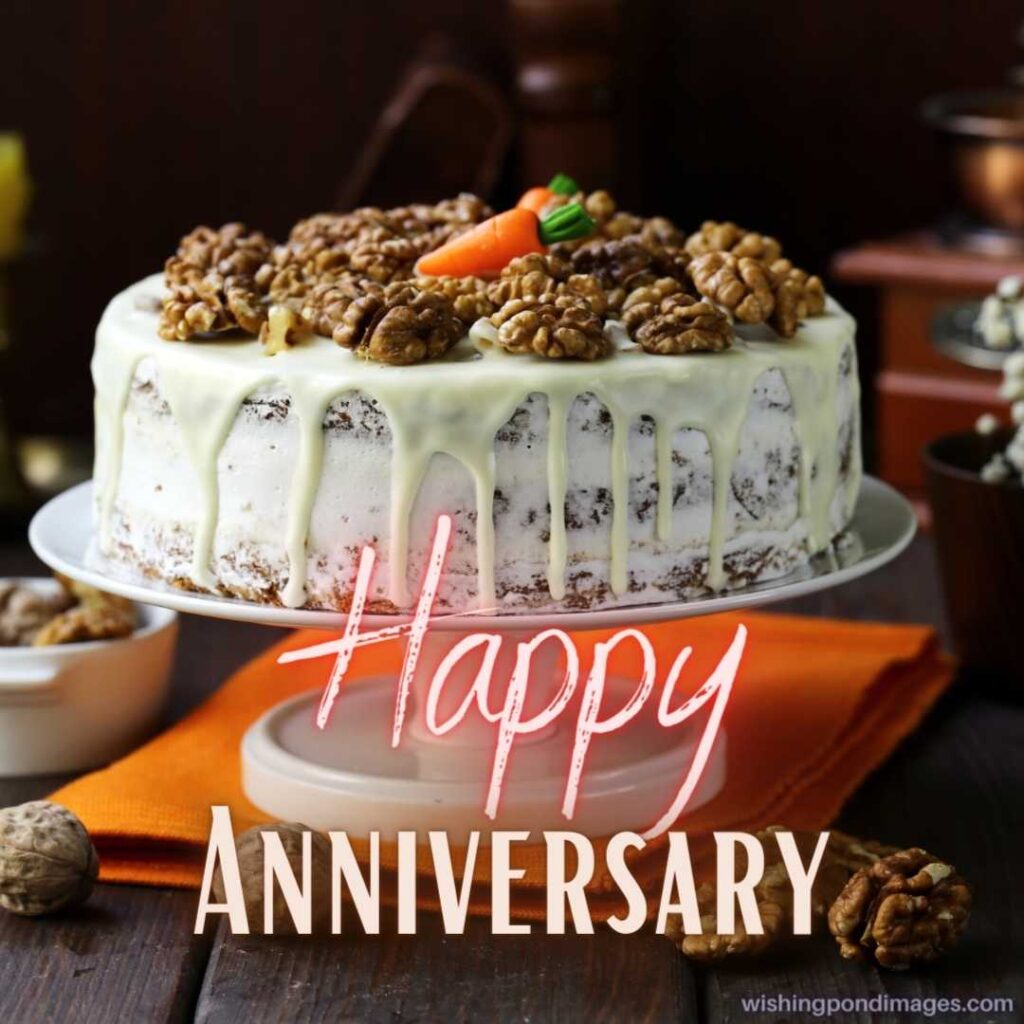 Carrot cake with walnuts and mascarpone cream