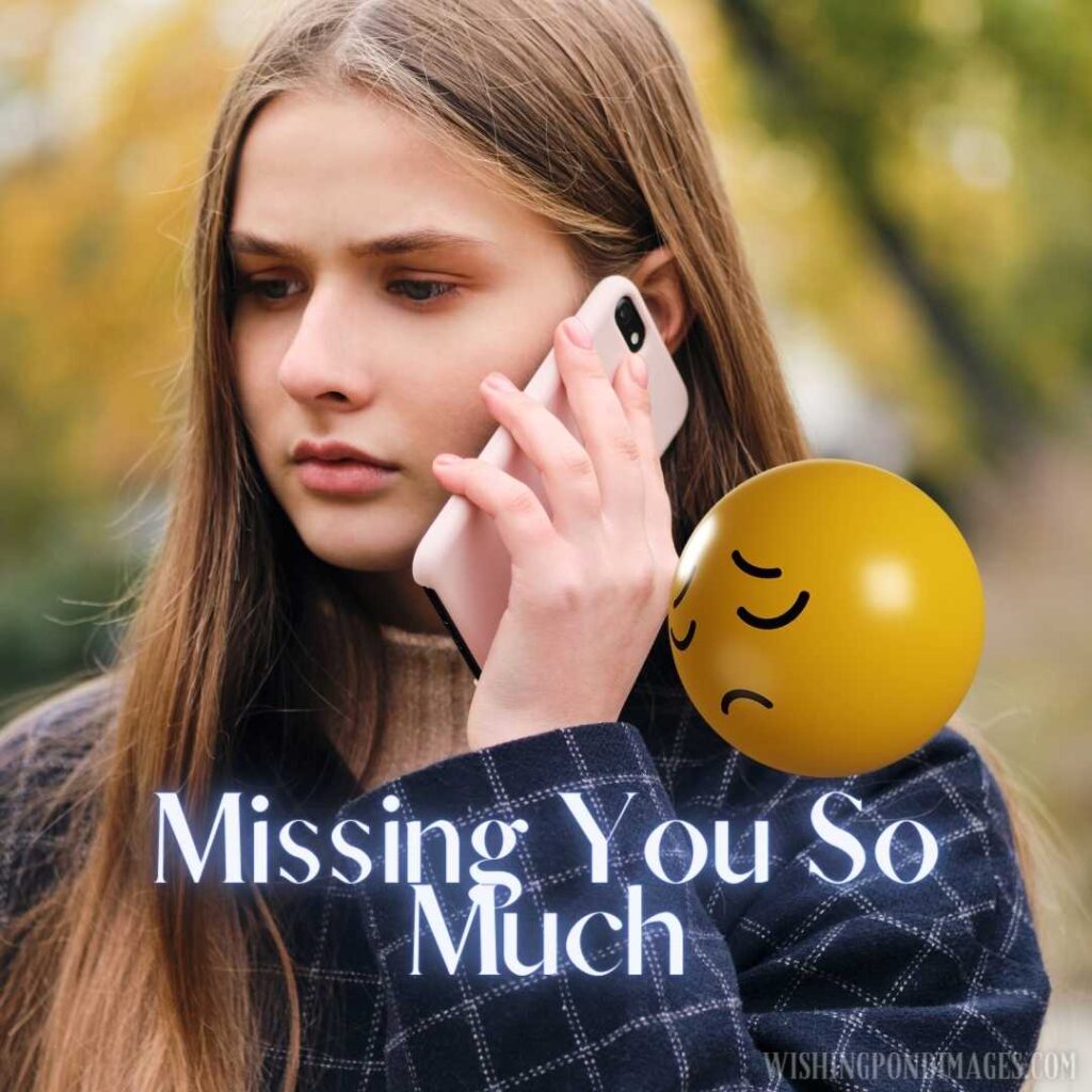 Portrait of a sad girl talking on cellphone outdoor