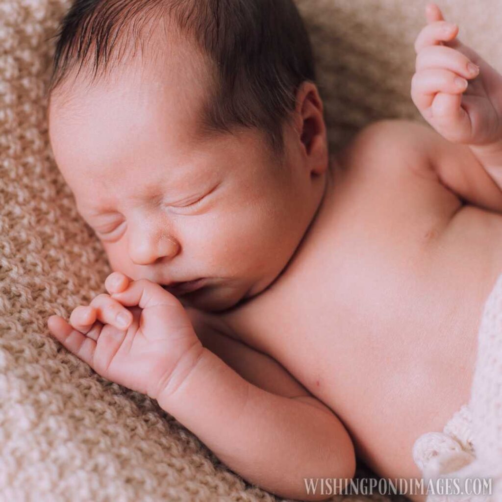 A newborn baby sleeping. Newborn baby images