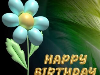 Beautiful daisy flower 3d on natural leaves background. Happy birthday flowers images