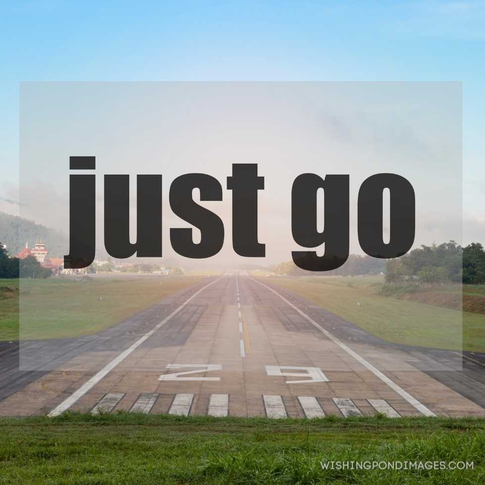 Inspirational quote with airport runway - inspiring creative motivation. Inspirational quote images